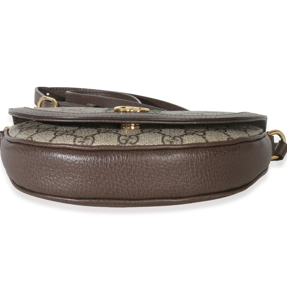Gucci Beige GG Supreme Canvas Ophidia GG Curved Flap Bag - Picture 5 of 8